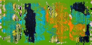 2025, # 635, Öl + Acryl / BW, 50 x 100 cm