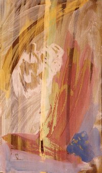 1981, Nr. 18, Leimfarbe / Holz, 37 x 22 cm