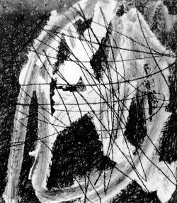 1980, Nr. 322, Mischtechnik / Papier / Pappe / Holz, 58 x 52 cm
