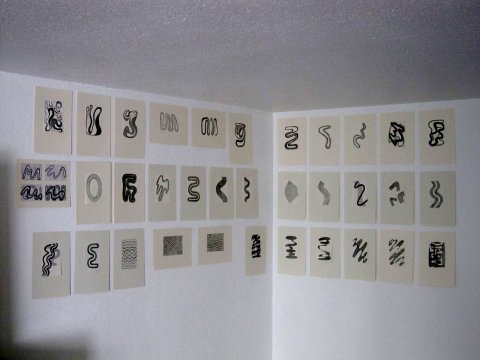 2011, Bleistift-Zeichnungen, verschiedene Formate, 100 x 130 cm
