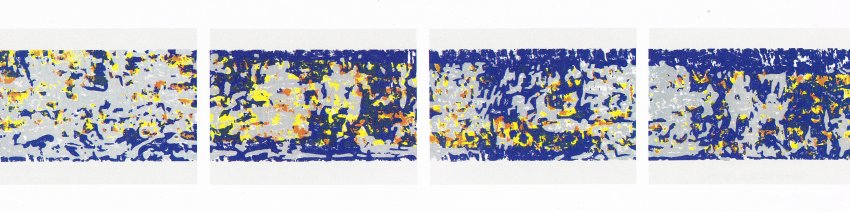1993, Nr. 107, Folge-Waagrecht, Mappe 4 x 4 farbige Lithographien,  20 Ex., je 57 x 76 cm